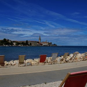 Istrien: Porec > Cocktailbar mit Skyline