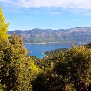 Dalmatien: KORČULA > Blick auf den Pelješki Kanal