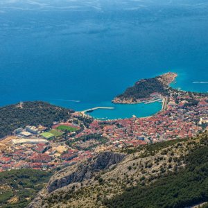 Dalmatien: MAKARSKA > Blick vom Sinjal