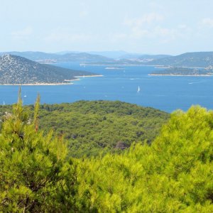 Dalmatien: INSEL ZLARIN > Blick auf Archipel von Sibenik