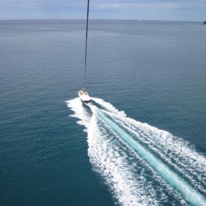 Istrien:POREC>Schweben über dem Wasser