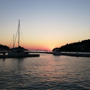 Dalmatien: Korcula > Vela Luka > Sonnenuntergang