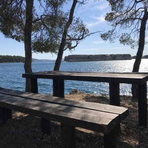 Dalmatien: SIBENIK > Blick Venezianische Festung