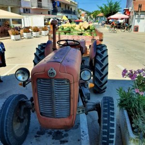 Traktor in Tkon (Insel Pasman)