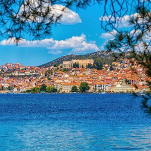 Dalmatien: SIBENIK > Blick auf die Altstadt