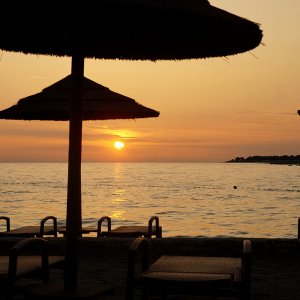 Istrie: POREC > Sonnenuntergang