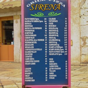 Istrien: POREC > Preistafel