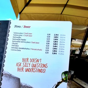 Pivo-Karte Trogir-Hafen