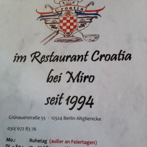 Essen beim Kroaten in Deutschland