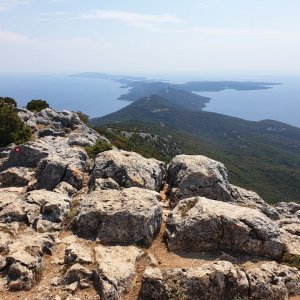 Kvarner: LOŠINJ > Blick vom Osoršćica in Richtung Mali Lošinj