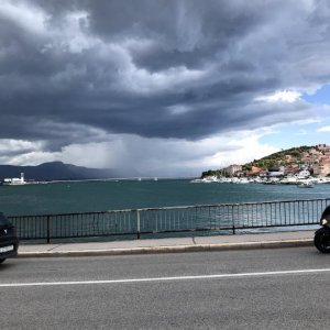 Dalamtien:Trogir>Gewitterwolken