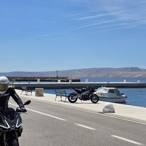 Karlobag viele Motorradfahrer über Pfingsten