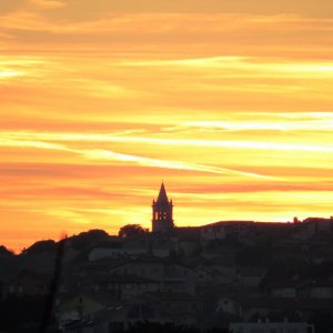 Abendrot über Liznjan