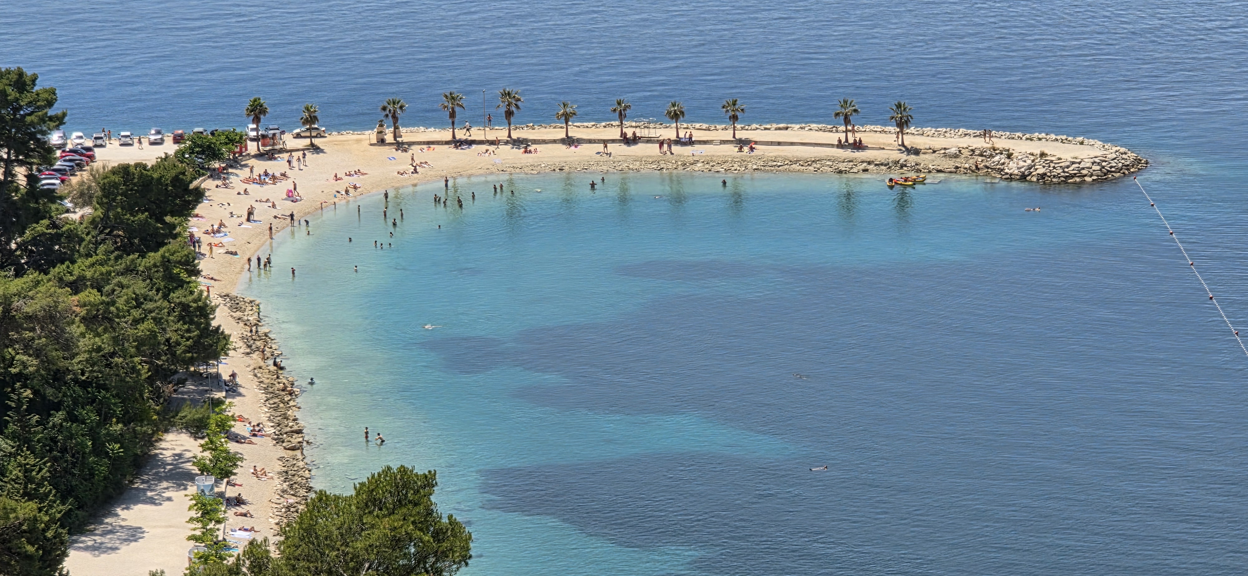 netter Strand im Marjan Park Split
