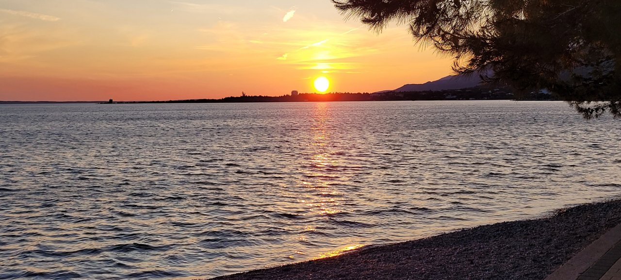 Norddalmatien: Seline >Sonnenuntergang