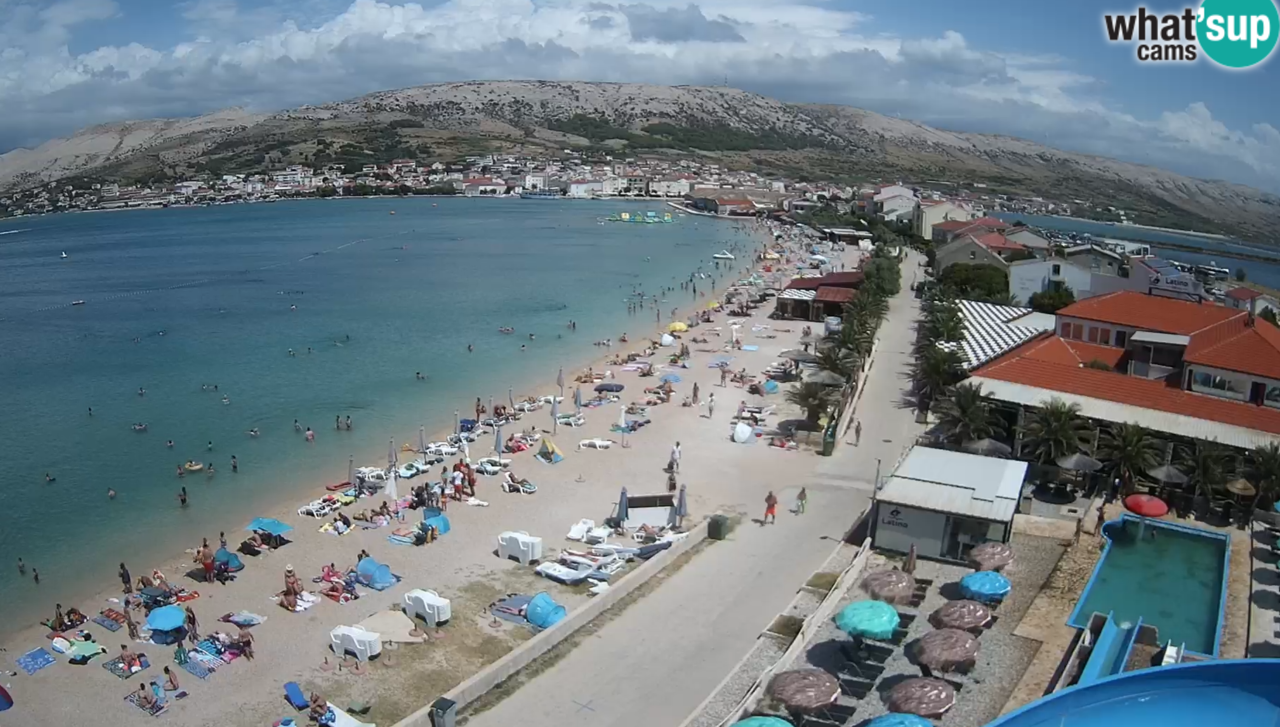 Pag_Stadtstrand anfang August -Webcam
