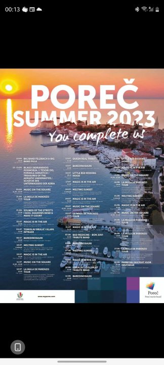 Veranstaltungen Porec Sommer 2023